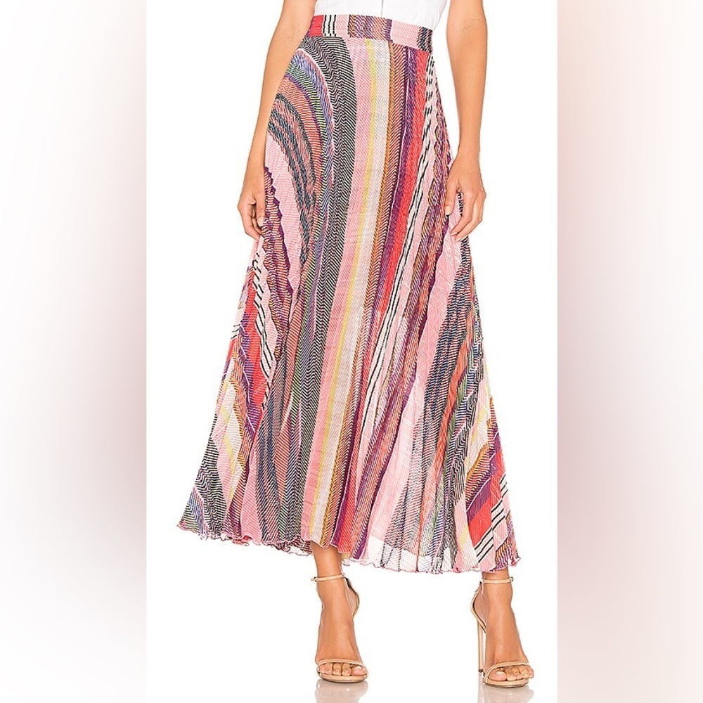 Brigitte Herskind Nessa Multicolor Striped Midi Skirt